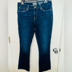 Levi Signature ladies skinny boot cut jeans dark rinse sz 12 comfy stretch